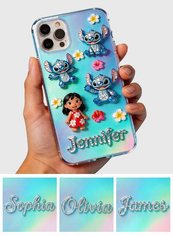 Personalized Shaker Phone Case with Acrylic Charms for Kids Shaker Phone Case GradoCreations