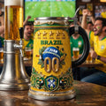 Personalized Brazil Soccer Championship Beer Stein Gift for Fans