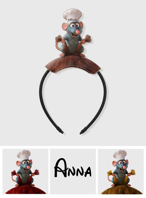 Personalized Funny Mouse Shaped Leather Headband Gift Shaped Leather Headband GradoCreations
