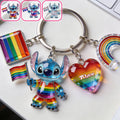 Personalized LGBT Pride Month Keychain with Charms for Supporters Premium Keychain With Charms GradoCreations