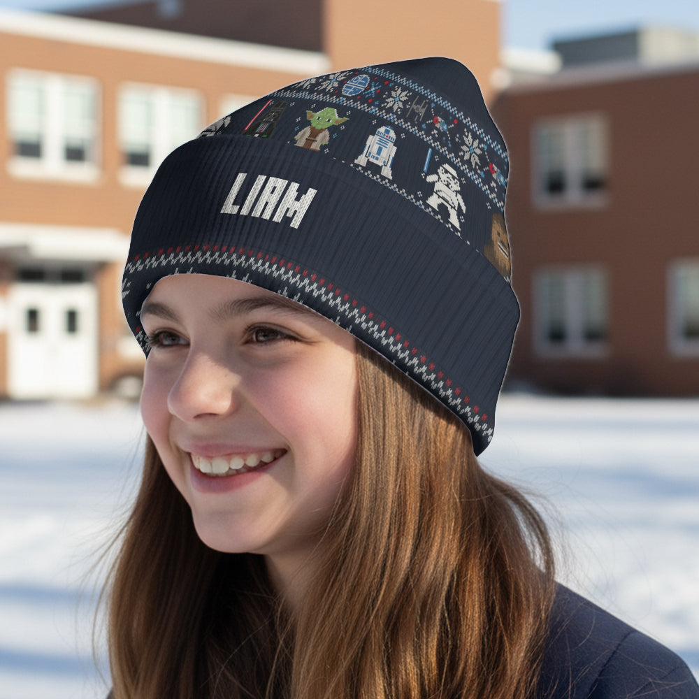 Personalized 3D Star Wars Beanie Hat Custom Name Gift for Kids Beanie Hat GradoCreations