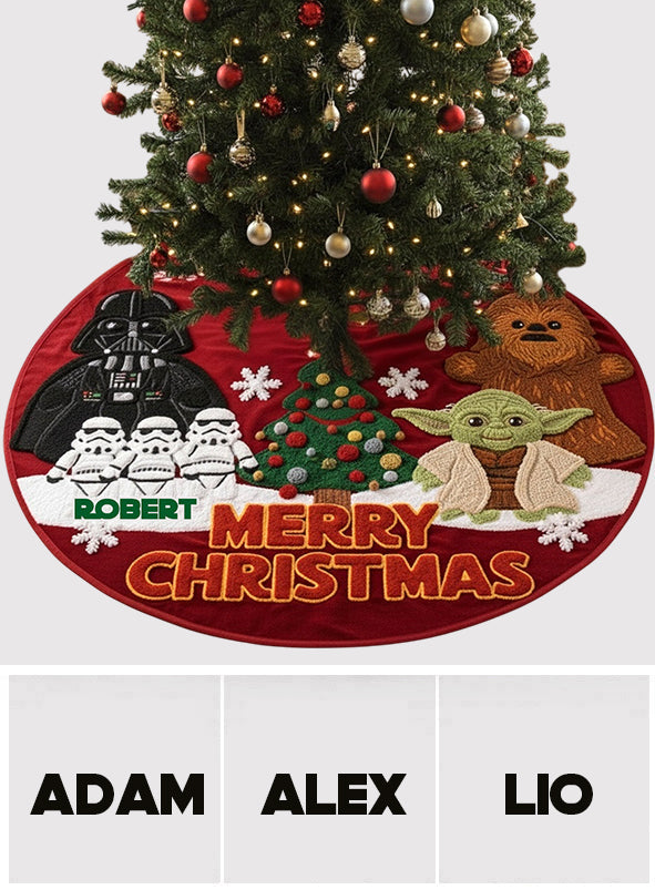 Personalized Star Wars Christmas Tree Skirt Soft Polyester Gift for Family Tree Skirt GradoCreations