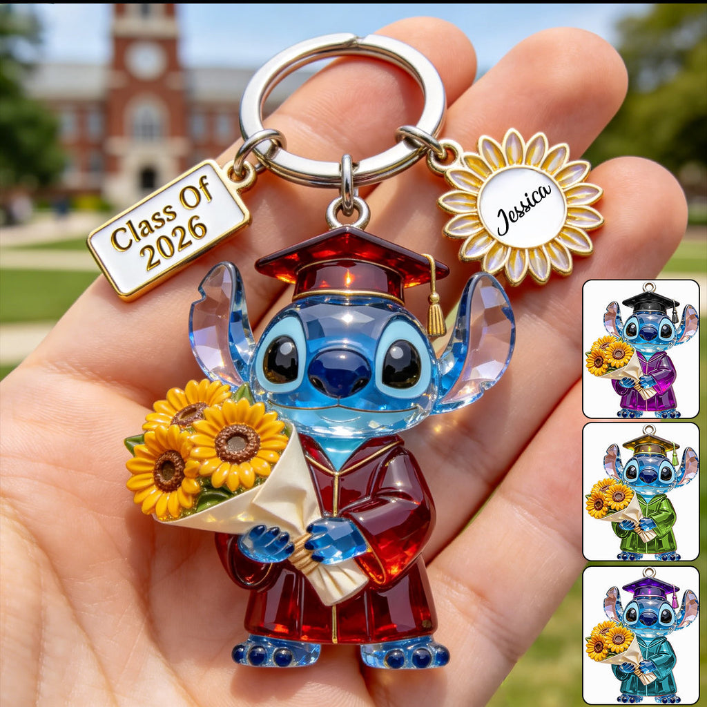 Personalized Class of 2026 Keychain with Charms for Graduation Keychain with Charms GradoCreations