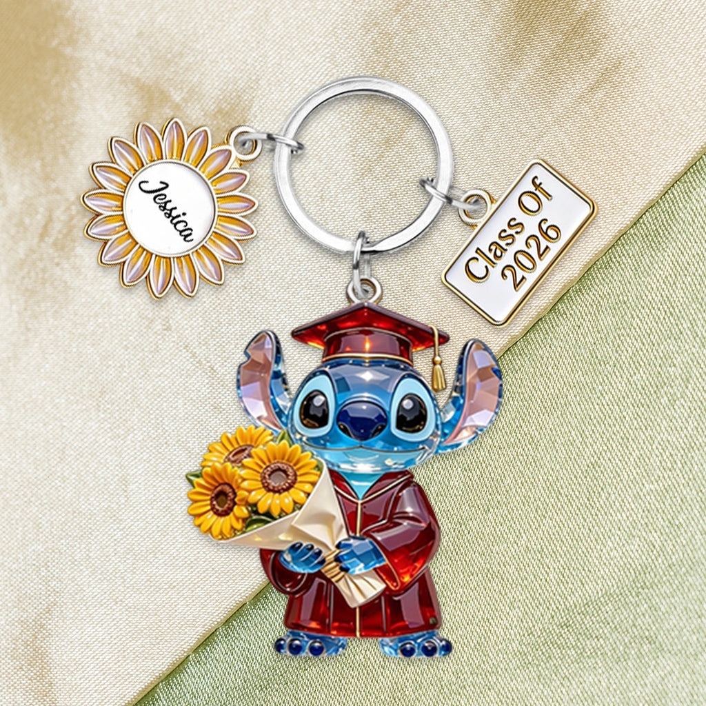 Personalized Class of 2026 Keychain with Charms for Graduation Keychain with Charms GradoCreations