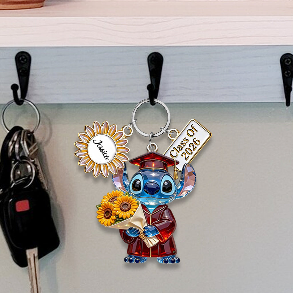 Personalized Class of 2026 Keychain with Charms for Graduation Keychain with Charms GradoCreations