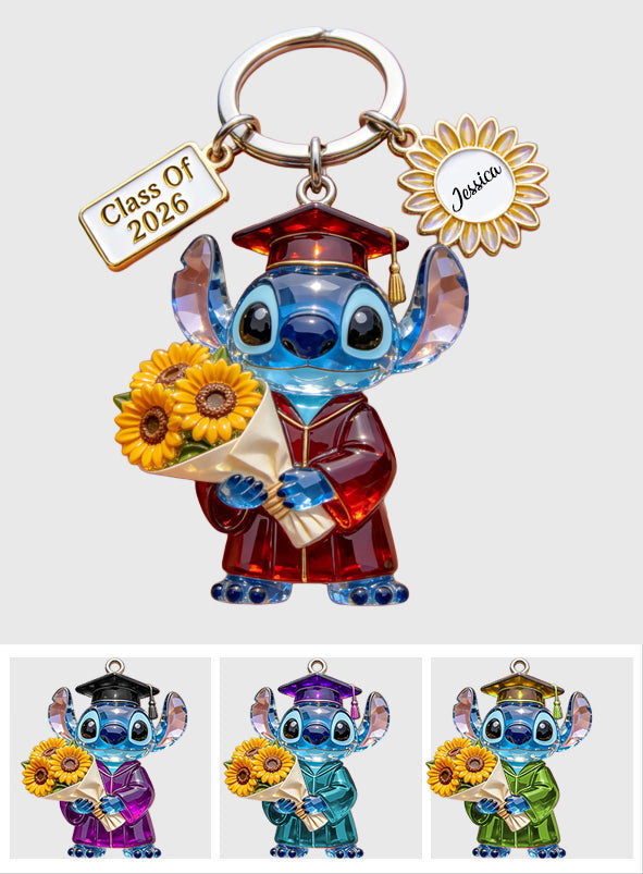 Personalized Class of 2026 Keychain with Charms for Graduation Keychain with Charms GradoCreations