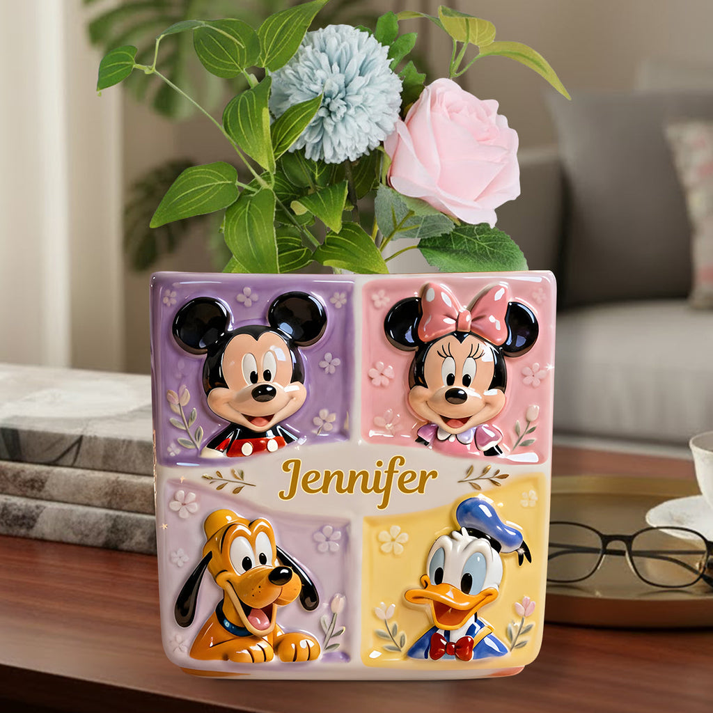 Personalized Mouse Shaped Acrylic Flower Vase Custom Gift Custom Shape Acrylic Flower Vase GradoCreations
