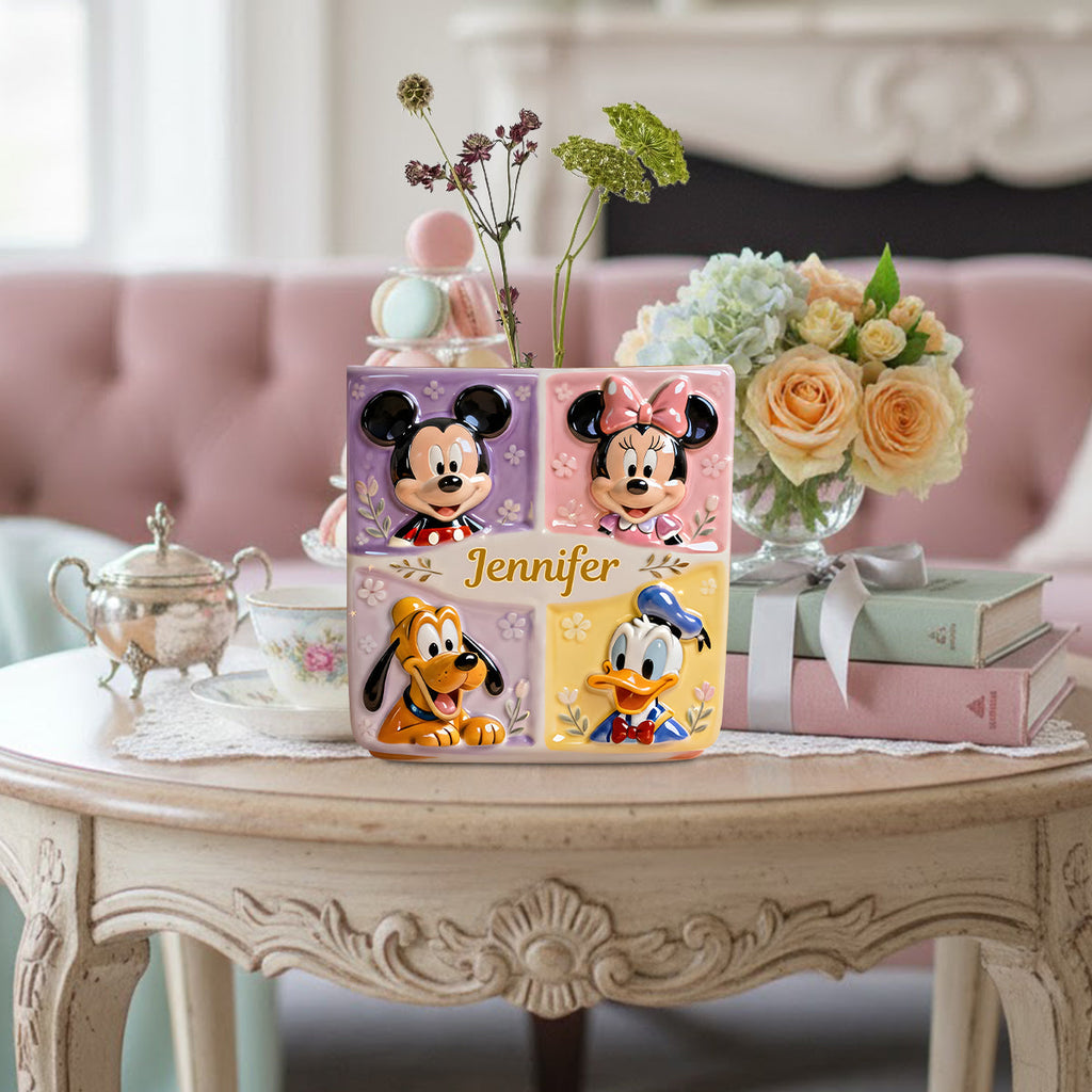 Personalized Mouse Shaped Acrylic Flower Vase Custom Gift Custom Shape Acrylic Flower Vase GradoCreations