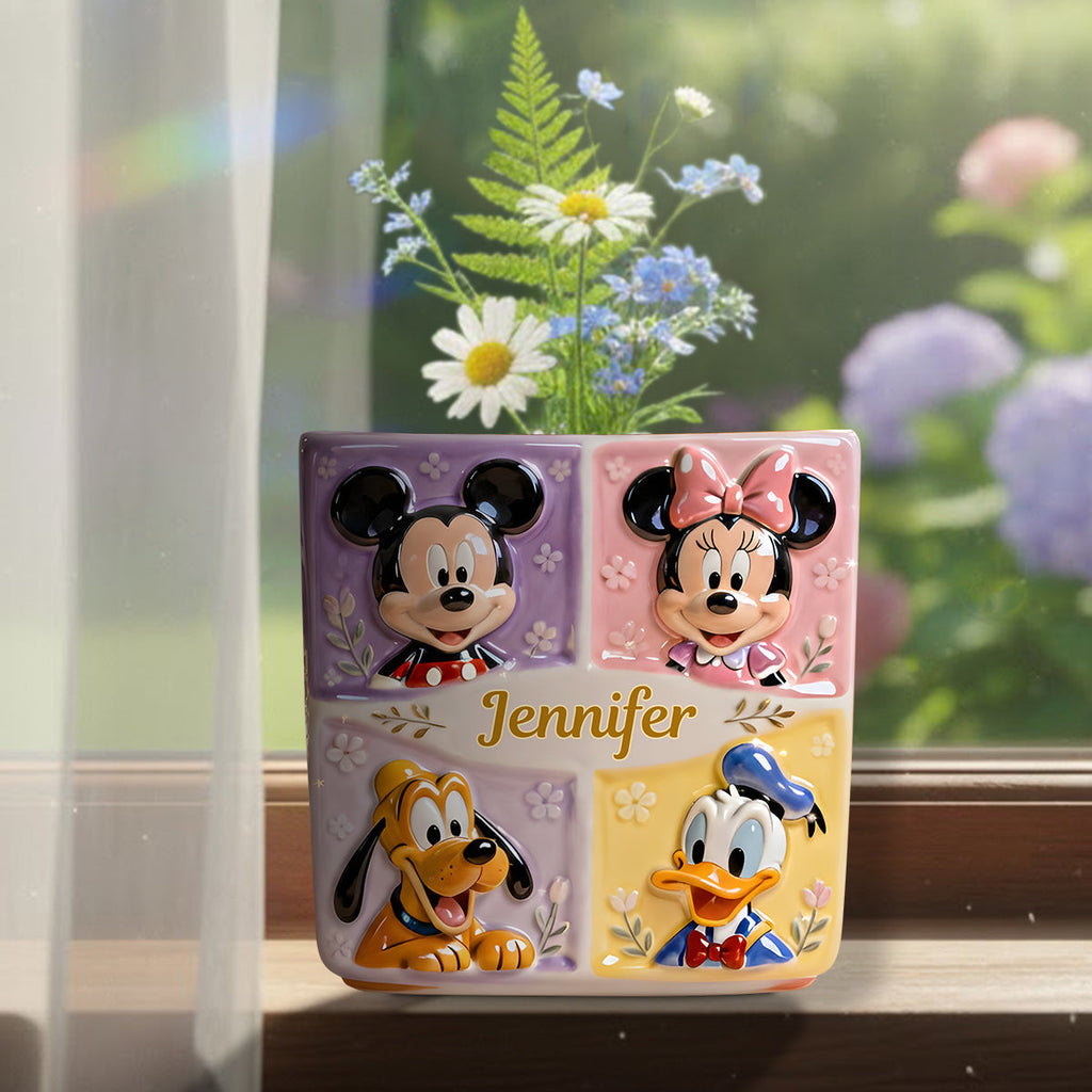 Personalized Mouse Shaped Acrylic Flower Vase Custom Gift Custom Shape Acrylic Flower Vase GradoCreations