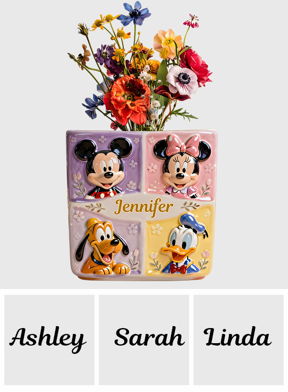 Personalized Mouse Shaped Acrylic Flower Vase Custom Gift Custom Shape Acrylic Flower Vase GradoCreations