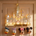 Personalized LED Light Acrylic Castle Sign with Mickey & Friends LED Light Acrylic Sign GradoCreations