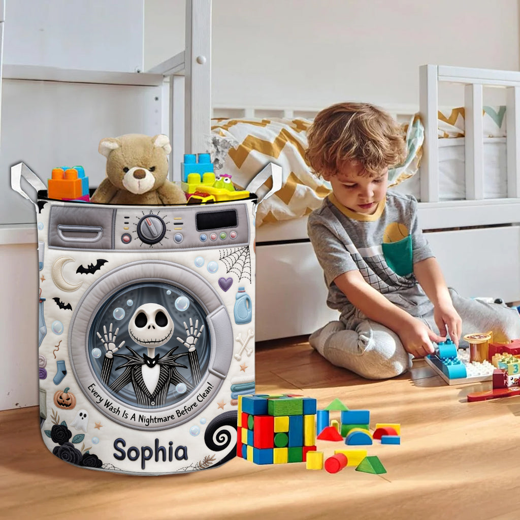 Personalized Quilted Laundry Basket with Custom Name - Fun Gift for Family & Laundry Lovers Quilted Laundry Basket GradoCreations