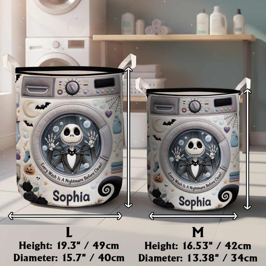 Personalized Nightmare Before Clean Laundry Basket Custom Name Gift Laundry Basket GradoCreations