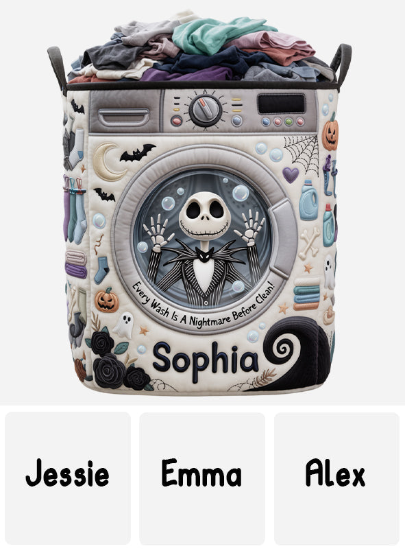 Personalized Nightmare Before Clean Laundry Basket Custom Name Gift Laundry Basket GradoCreations