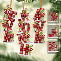 Personalized Grinch Name Letter Transparent Christmas Ornament One-sided Ornament GradoCreations