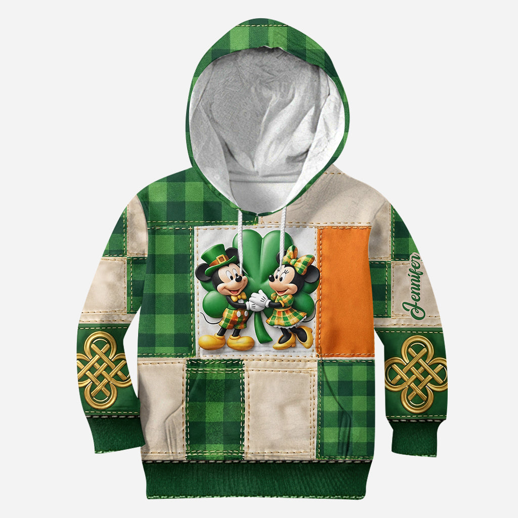 Personalized Shamrock Patchwork Hoodie & Leggings Gift Set for St. Patrick's Day Hoodie & Leggings GradoCreations