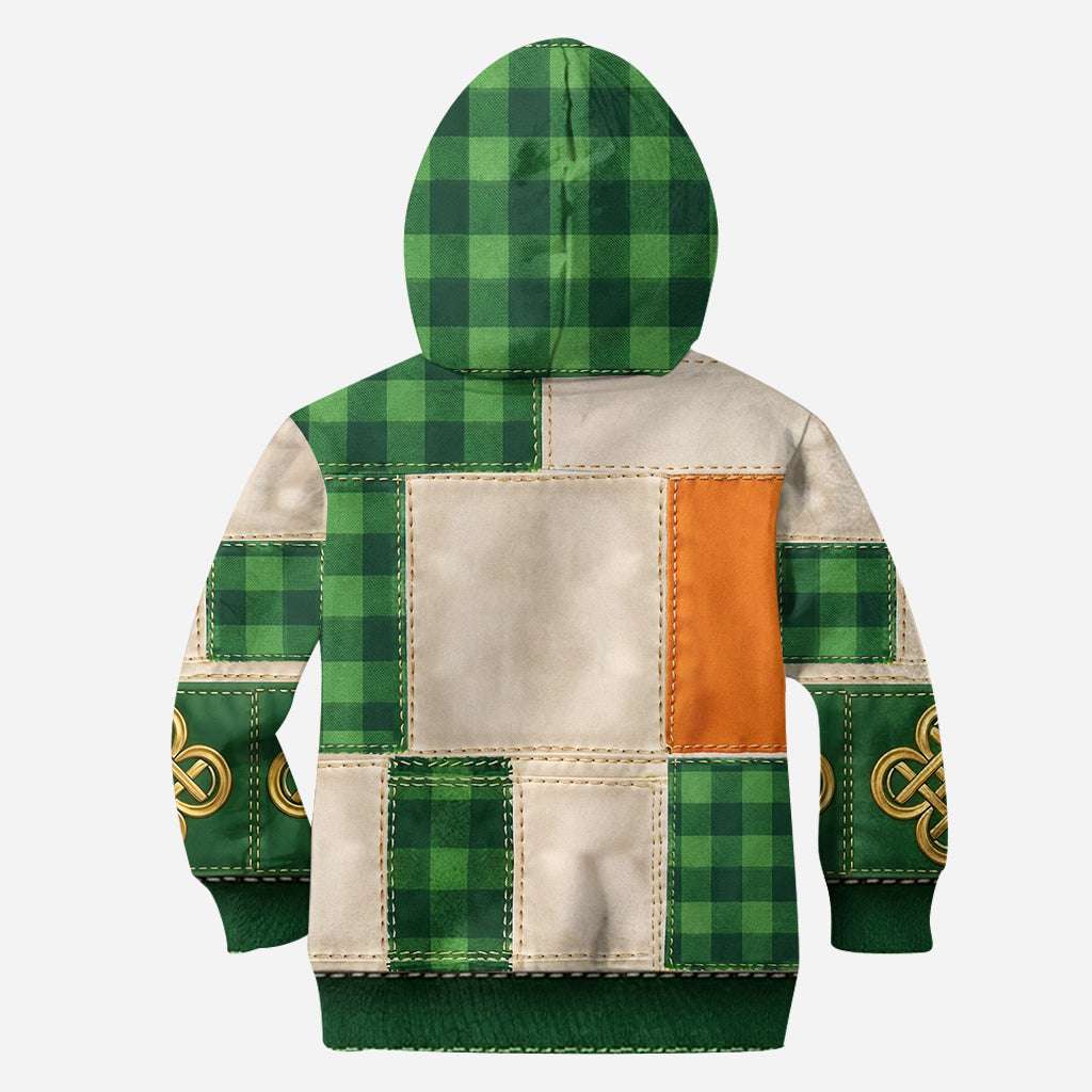 Personalized Shamrock Patchwork Hoodie & Leggings Gift Set for St. Patrick's Day Hoodie & Leggings GradoCreations