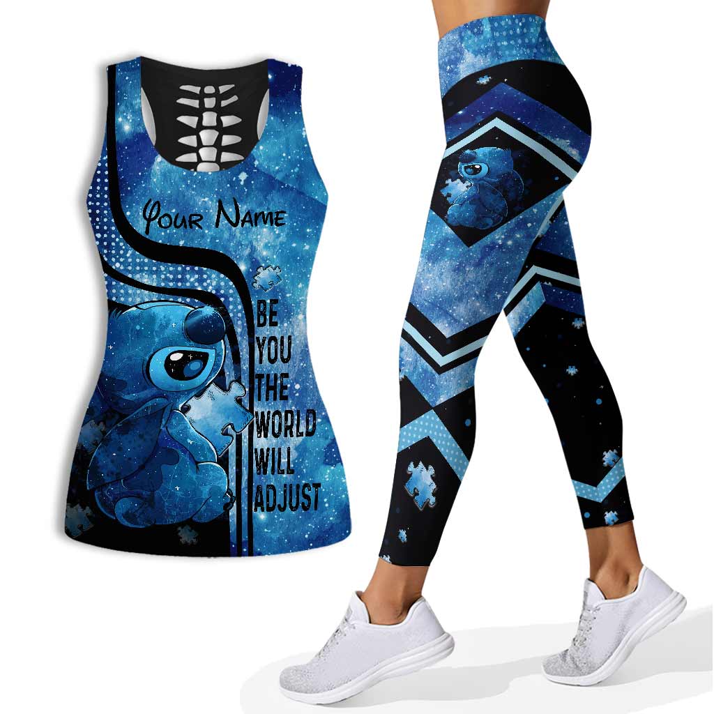 Personalized Autism Awareness Hollow Tank Top & Leggings Custom Name Gift Hollow Tank & Leggings GradoCreations
