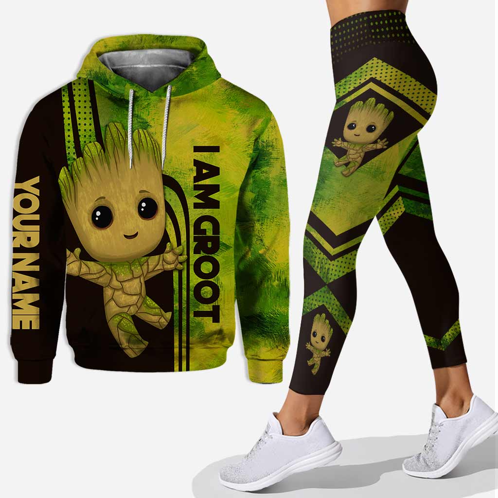 Personalized Baby Groot Hoodie and Leggings Gift for Kids Hoodie & Leggings GradoCreations
