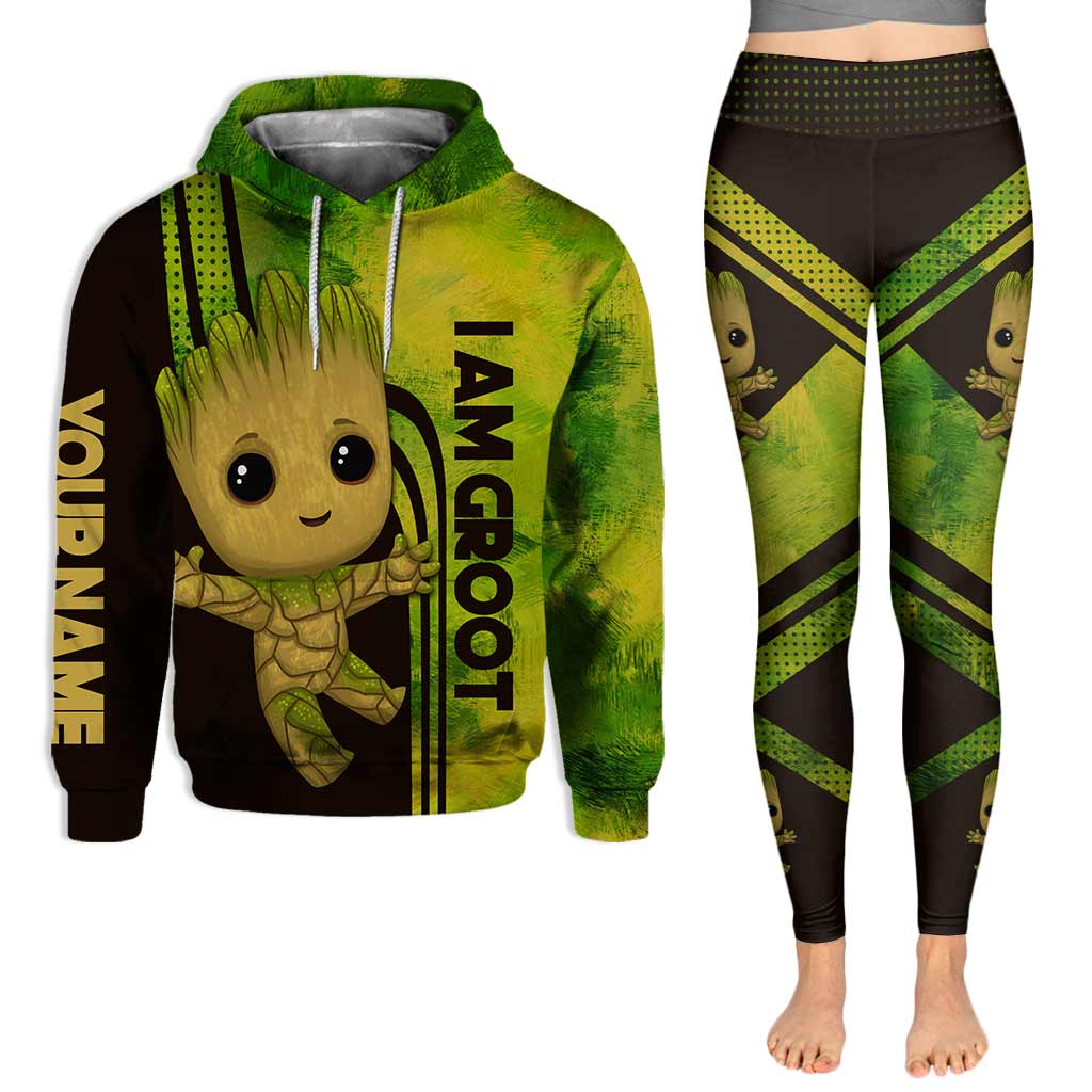 Personalized Baby Groot Hoodie and Leggings Gift for Kids Hoodie & Leggings GradoCreations