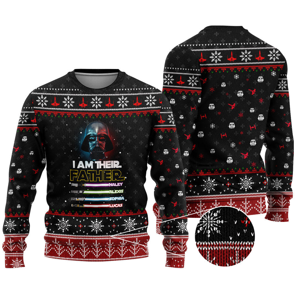 Personalized Christmas Sweater for Dad with Custom Names Sweater GradoCreations