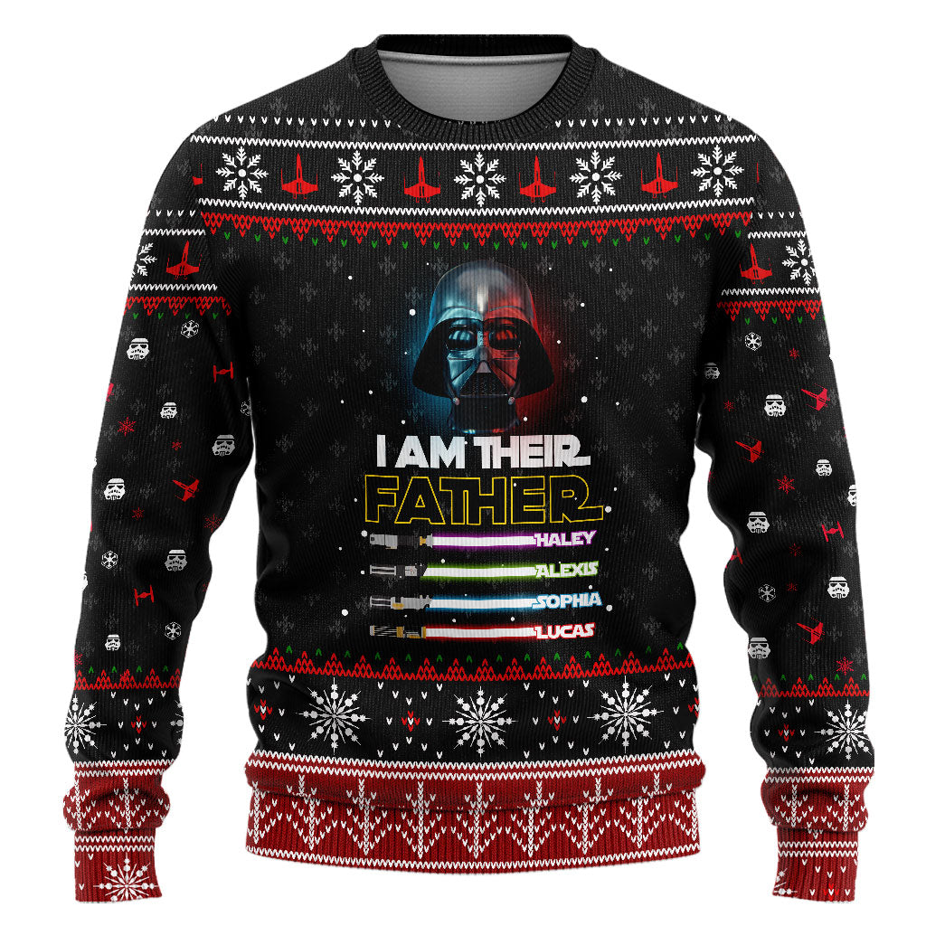 Personalized Christmas Sweater for Dad with Custom Names Sweater GradoCreations