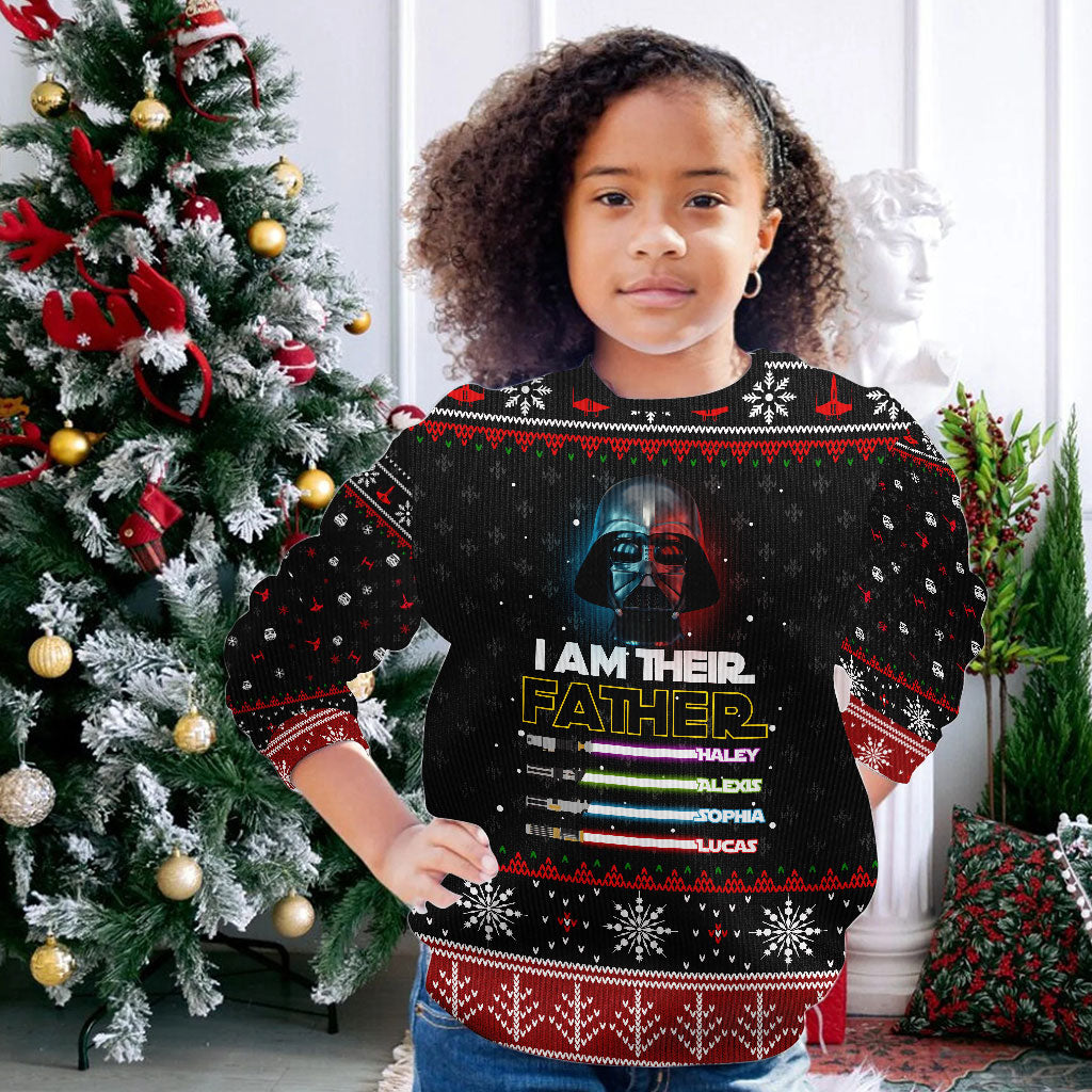 Personalized Christmas Sweater for Dad with Custom Names Sweater GradoCreations