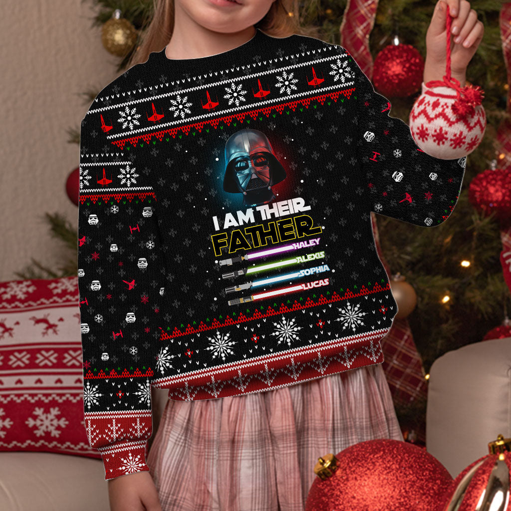 Personalized Christmas Sweater for Dad with Custom Names Sweater GradoCreations