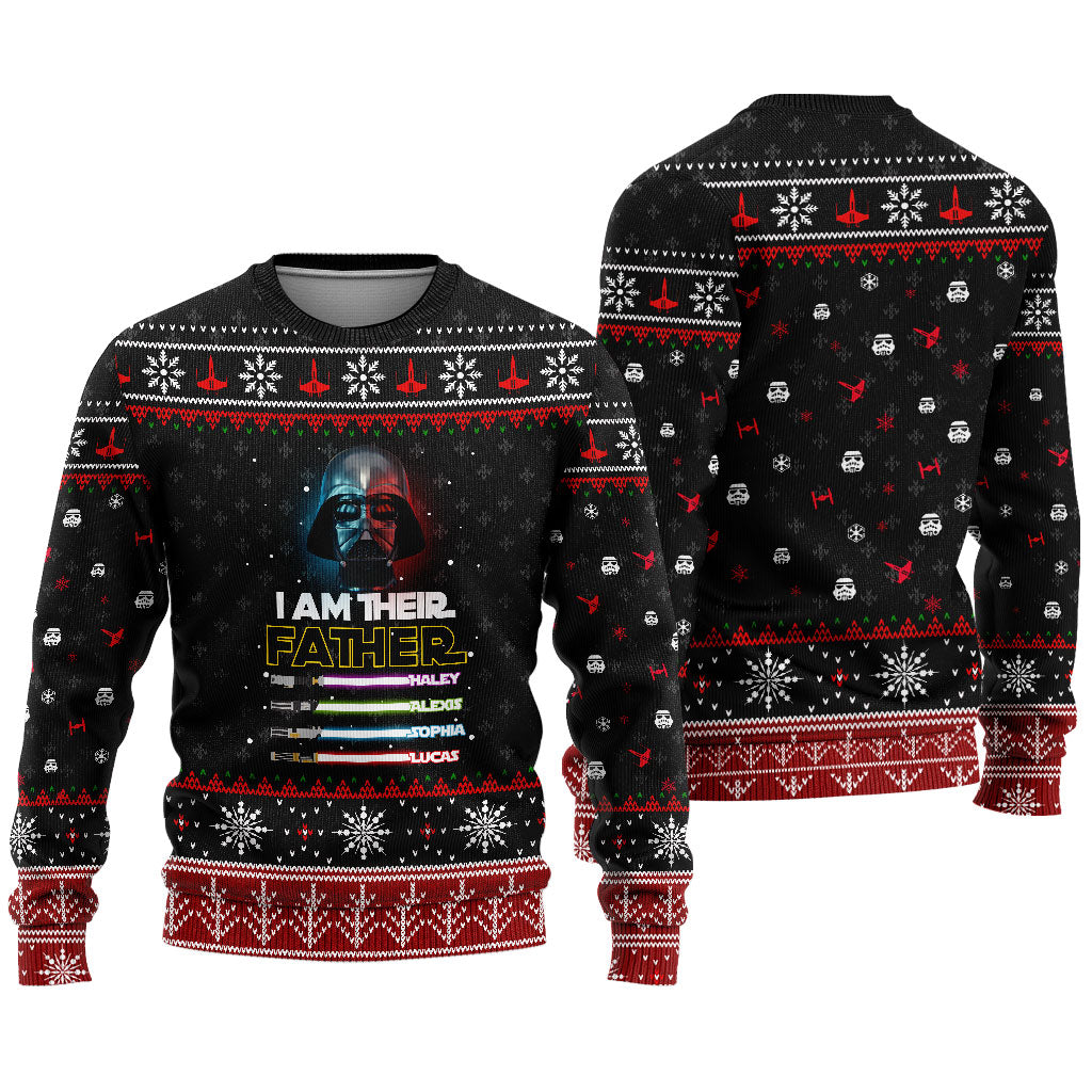 Personalized Christmas Sweater for Dad with Custom Names Sweater GradoCreations