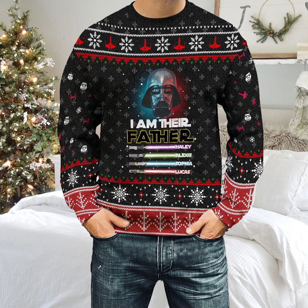 Personalized Christmas Sweater for Dad with Custom Names Sweater GradoCreations