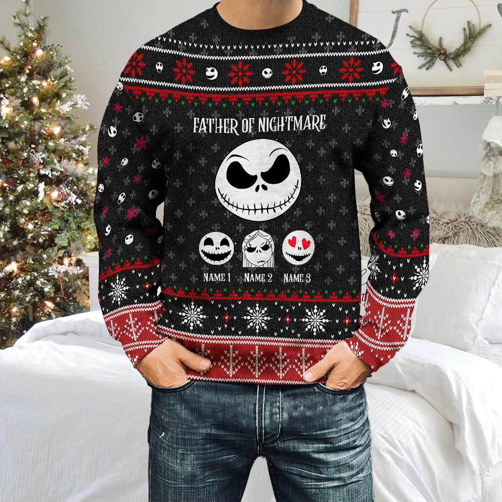 Personalized Father Of Nightmare Christmas Sweater Gift for Dad Sweater GradoCreations