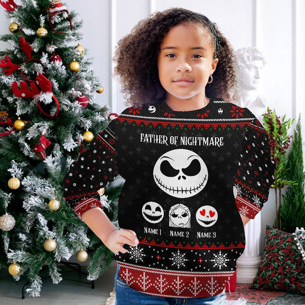 Personalized Father Of Nightmare Christmas Sweater Gift for Dad Sweater GradoCreations