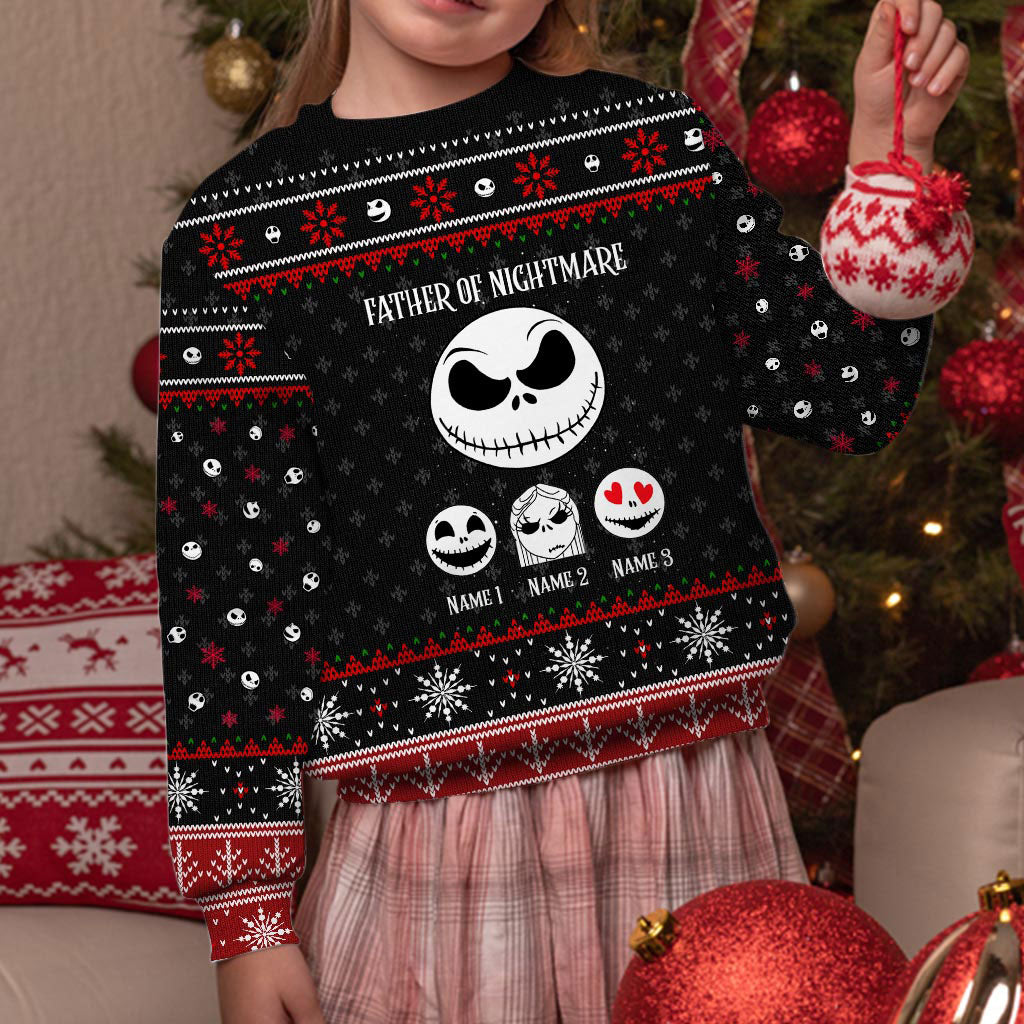 Personalized Father Of Nightmare Christmas Sweater Gift for Dad Sweater GradoCreations