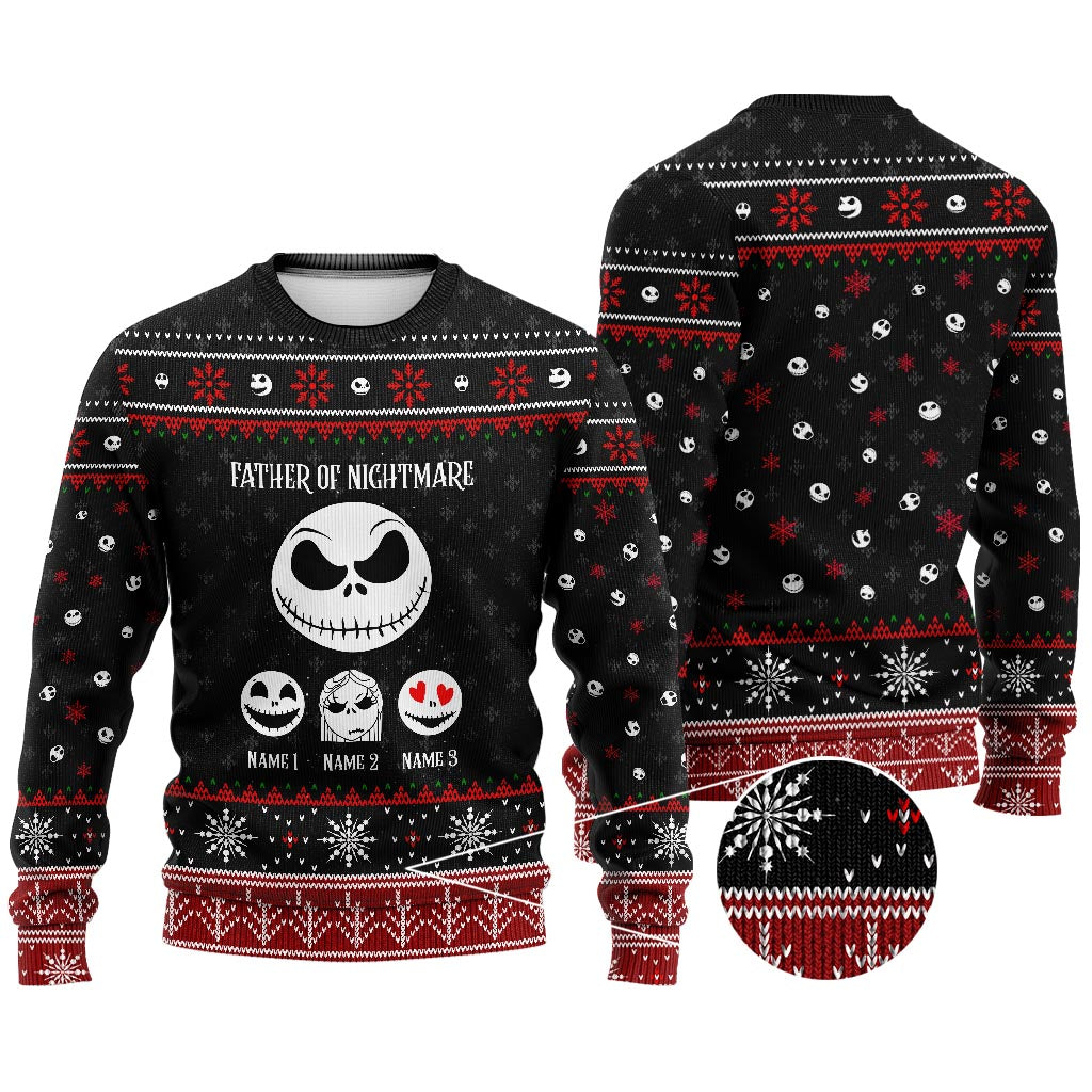 Personalized Father Of Nightmare Christmas Sweater Gift for Dad Sweater GradoCreations