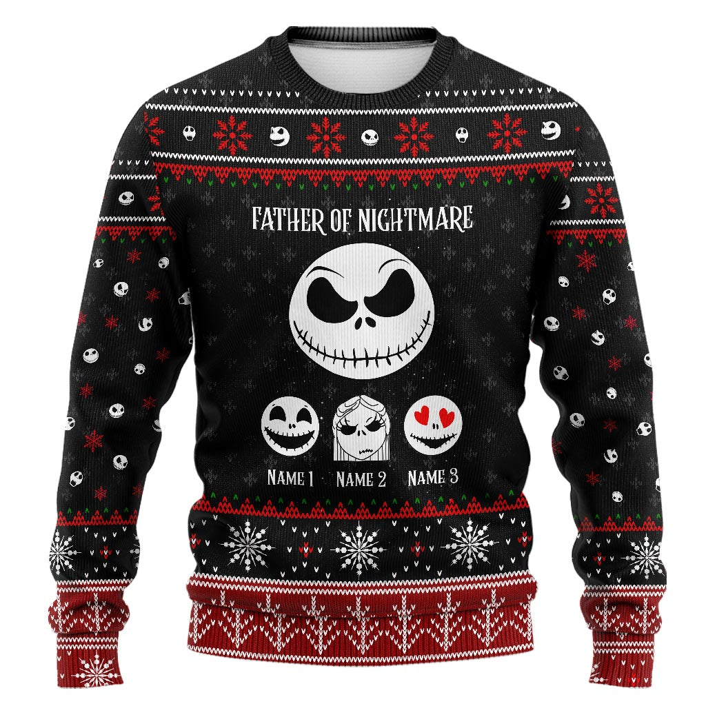Personalized Father Of Nightmare Christmas Sweater Gift for Dad Sweater GradoCreations