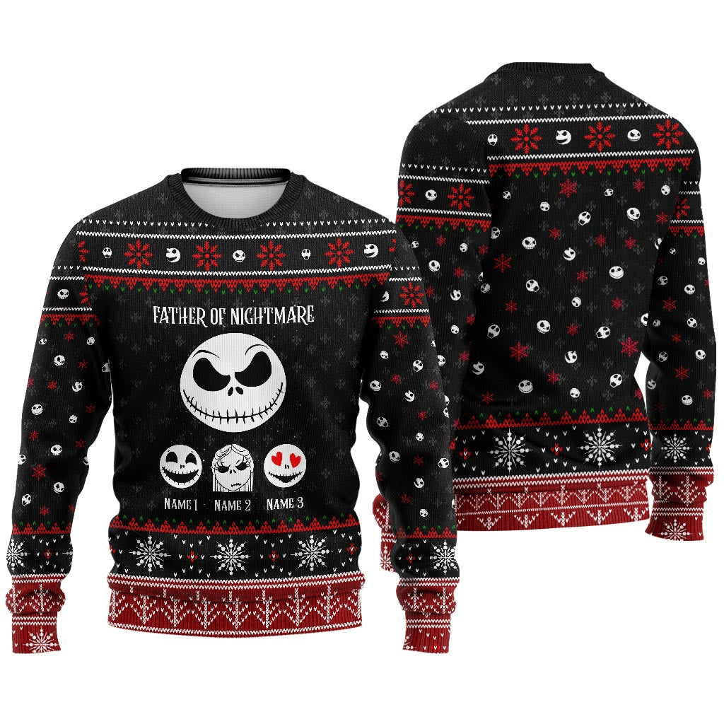 Personalized Father Of Nightmare Christmas Sweater Gift for Dad Sweater GradoCreations
