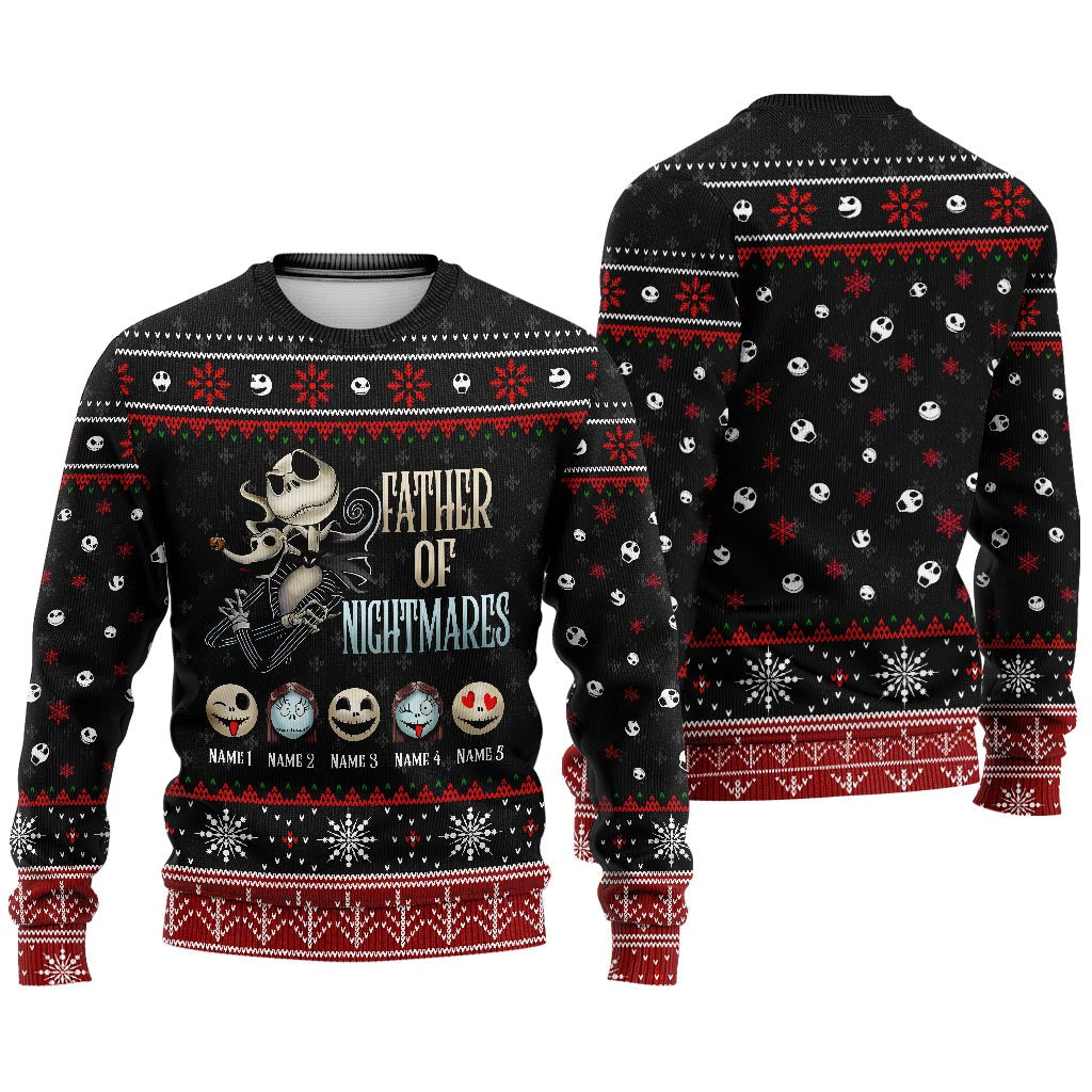 Personalized Father of Nightmares Christmas Sweater Gift Sweater GradoCreations