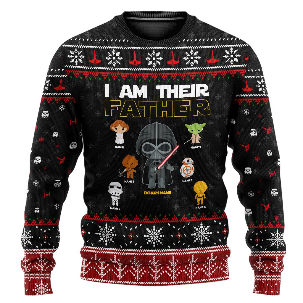 Personalized Christmas Sweater I Am Their Father Gift for Dad Sweater GradoCreations