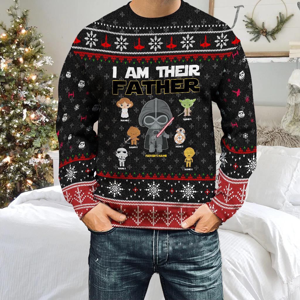 Personalized Christmas Sweater I Am Their Father Gift for Dad Sweater GradoCreations