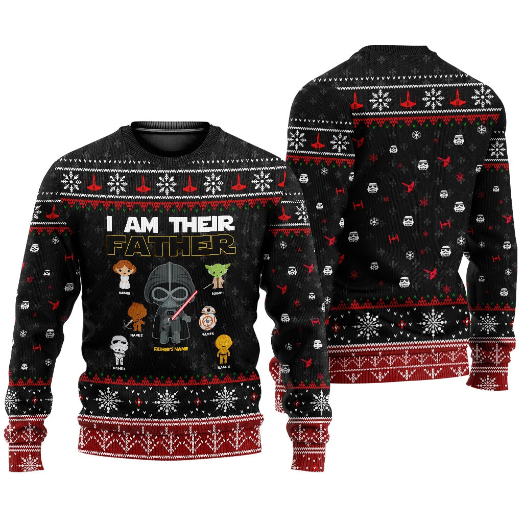 Personalized Christmas Sweater I Am Their Father Gift for Dad Sweater GradoCreations
