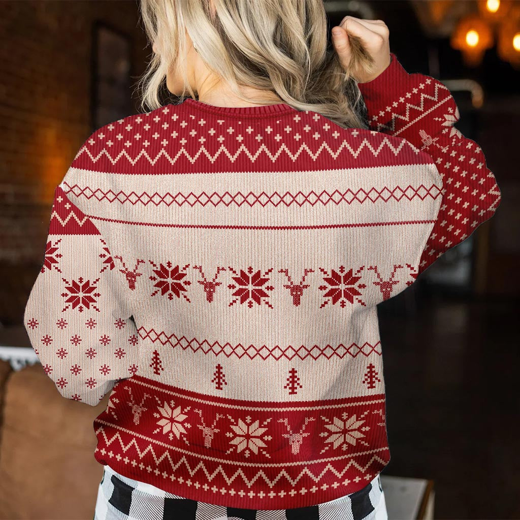 Personalized Christmas Sweater with Custom Text for Family Gift Sweater GradoCreations