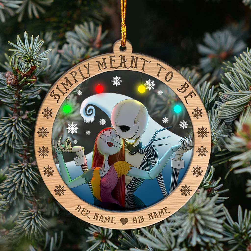 Personalized Nightmare Before Christmas Ornament Custom Name Gift for Couples Layers Mix Ornament GradoCreations