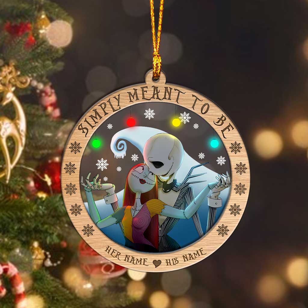 Personalized Nightmare Before Christmas Ornament Custom Name Gift for Couples Layers Mix Ornament GradoCreations