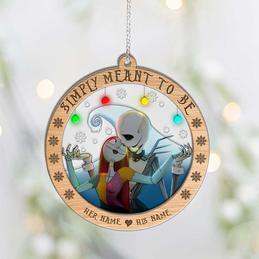 Personalized Nightmare Before Christmas Ornament Custom Name Gift for Couples Layers Mix Ornament GradoCreations