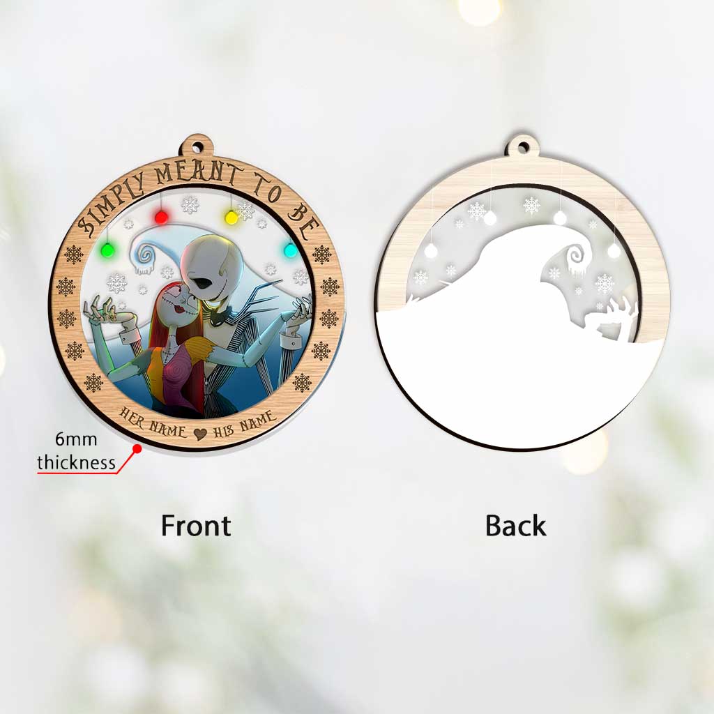 Personalized Nightmare Before Christmas Ornament Custom Name Gift for Couples Layers Mix Ornament GradoCreations
