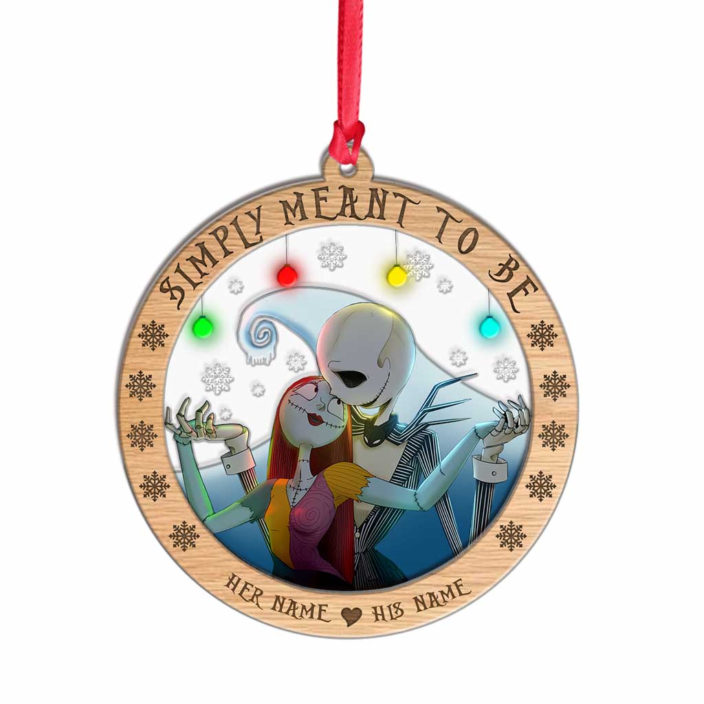 Personalized Nightmare Before Christmas Ornament Custom Name Gift for Couples Layers Mix Ornament GradoCreations