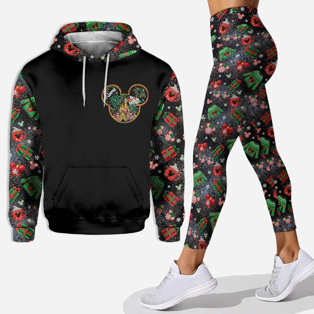 Personalized Christmas Mouse Hoodie and Leggings Gift Set Hoodie & Leggings GradoCreations