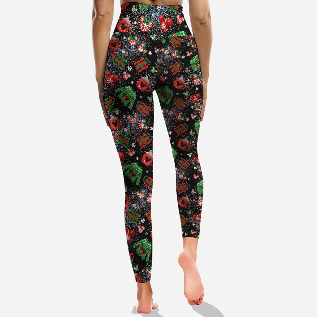 Personalized Christmas Mouse Hoodie and Leggings Gift Set Hoodie & Leggings GradoCreations