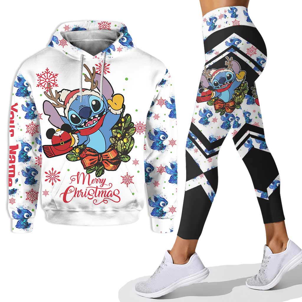 Personalized Merry Christmas Hoodie & Leggings with Name Gift Hoodie & Leggings GradoCreations