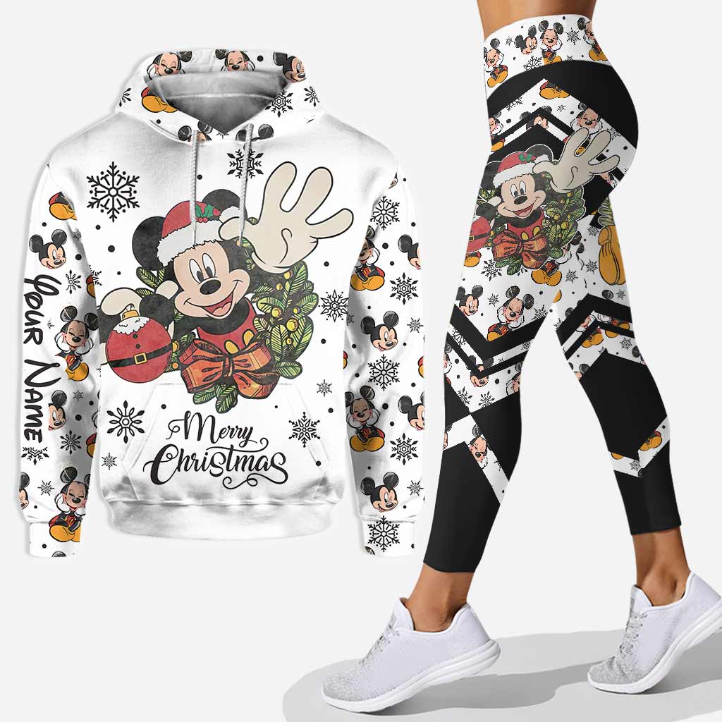 Personalized Christmas Mouse Hoodie and Leggings Gift for Kids Hoodie & Leggings GradoCreations